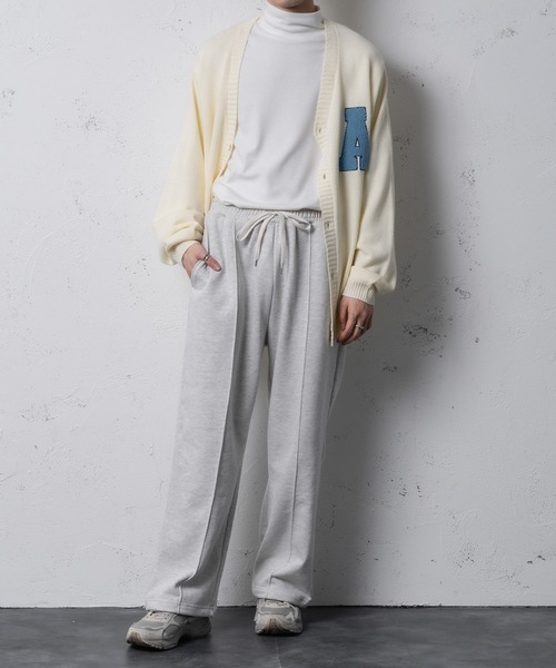 Adoon plain（アドーンプレーン）の「【Adoon plain】ドローストリングスウェットパンツ（スウェットパンツ・メンズ・ライトグレー/ブラック・FREE）」の7枚目の写真