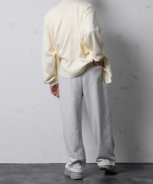 Adoon plain（アドーンプレーン）の「【Adoon plain】ドローストリングスウェットパンツ（スウェットパンツ・メンズ・ライトグレー/ブラック・FREE）」の3枚目の写真