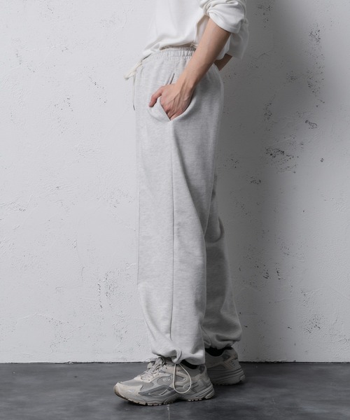 Adoon plain（アドーンプレーン）の「【Adoon plain】ドローストリングスウェットパンツ（スウェットパンツ・メンズ・ライトグレー/ブラック・FREE）」の6枚目の写真