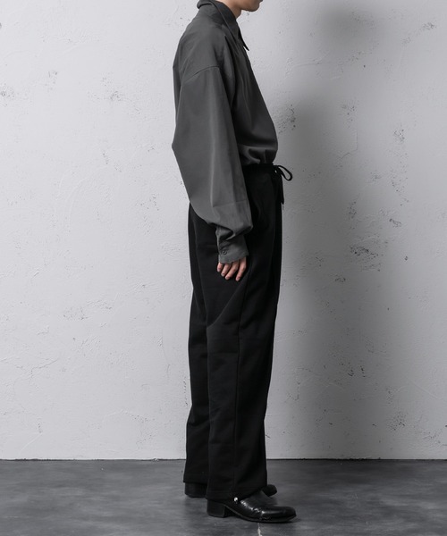 Adoon plain（アドーンプレーン）の「【Adoon plain】ドローストリングスウェットパンツ（スウェットパンツ・メンズ・ライトグレー/ブラック・FREE）」の14枚目の写真