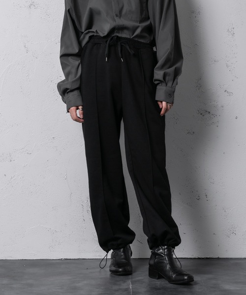 Adoon plain（アドーンプレーン）の「【Adoon plain】ドローストリングスウェットパンツ（スウェットパンツ・メンズ・ライトグレー/ブラック・FREE）」の5枚目の写真