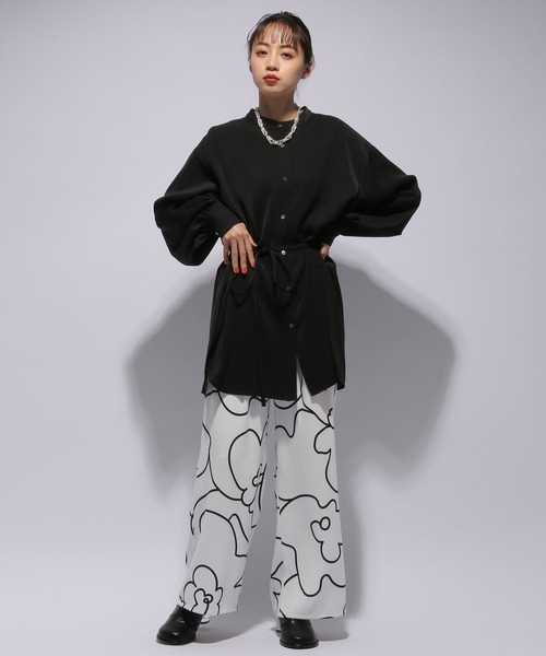 HARE(ハレ)の「TOROMIチュニックシャツ(HARE)(シャツ/ブラウス・レディース・ホワイト/ブラック/パープル・FREE)」の21枚目の写真