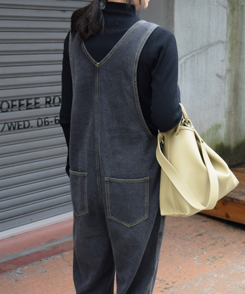 Marient（マリエント）の「2way Tote Shoulder Bag/トートショルダーバッグ（トートバッグ・レディース・ベージュ/ブラック・FREE）」の6枚目の写真