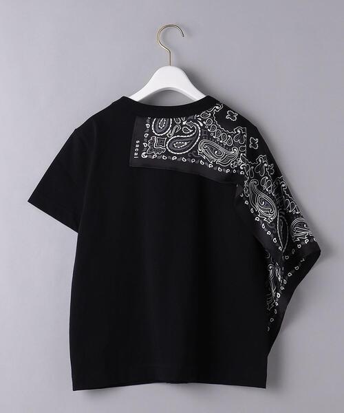 Sacai(サカイ)の「<sacai(サカイ)>バンダナプリント Tシャツ ■■■(Tシャツ/カットソー・レディース・ホワイト/ブラック・1/2)」の4枚目の写真