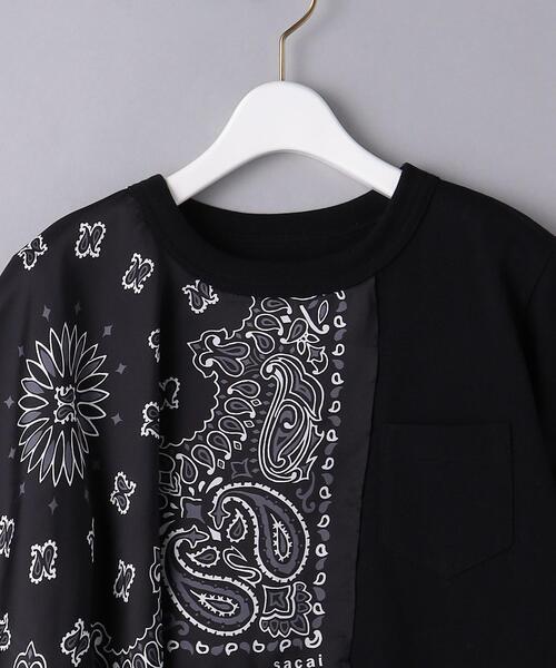 Sacai(サカイ)の「<sacai(サカイ)>バンダナプリント Tシャツ ■■■(Tシャツ/カットソー・レディース・ホワイト/ブラック・1/2)」の5枚目の写真