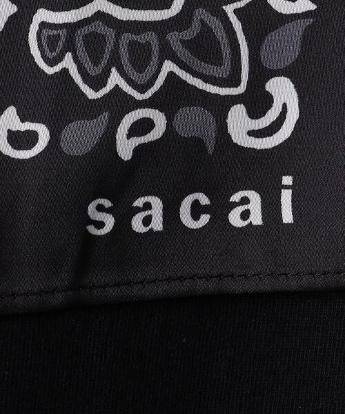 Sacai(サカイ)の「<sacai(サカイ)>バンダナプリント Tシャツ ■■■(Tシャツ/カットソー・レディース・ホワイト/ブラック・1/2)」の9枚目の写真