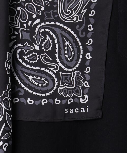 Sacai(サカイ)の「<sacai(サカイ)>バンダナプリント Tシャツ ■■■(Tシャツ/カットソー・レディース・ホワイト/ブラック・1/2)」の10枚目の写真