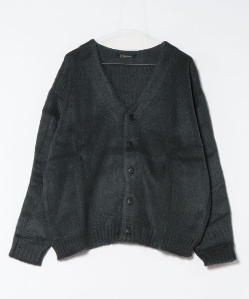 Bling Leads(ブリングリーズ)の「★Bling leads★5ゲージモヘアタッチ ビッグカーディガン(カーディガン/ボレロ・レディース・ブルー/ブラック/ライトグレー/グリーン/マスタード/オレンジ/エメラルド/レッド/チャコールグレー・MEDIUM/LARGE)」の3枚目の写真