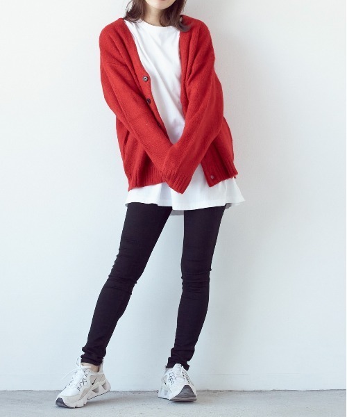 Bling Leads(ブリングリーズ)の「★Bling leads★5ゲージモヘアタッチ ビッグカーディガン(カーディガン/ボレロ・レディース・ブルー/ブラック/ライトグレー/グリーン/マスタード/オレンジ/エメラルド/レッド/チャコールグレー・MEDIUM/LARGE)」の21枚目の写真