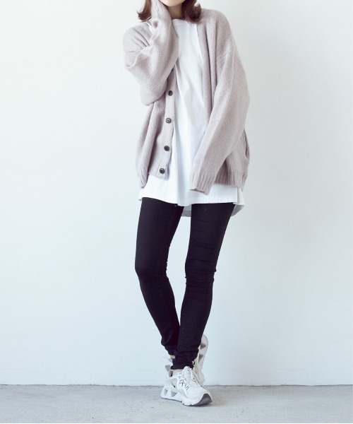 Bling Leads(ブリングリーズ)の「★Bling leads★5ゲージモヘアタッチ ビッグカーディガン(カーディガン/ボレロ・レディース・ブルー/ブラック/ライトグレー/グリーン/マスタード/オレンジ/エメラルド/レッド/チャコールグレー・MEDIUM/LARGE)」の18枚目の写真