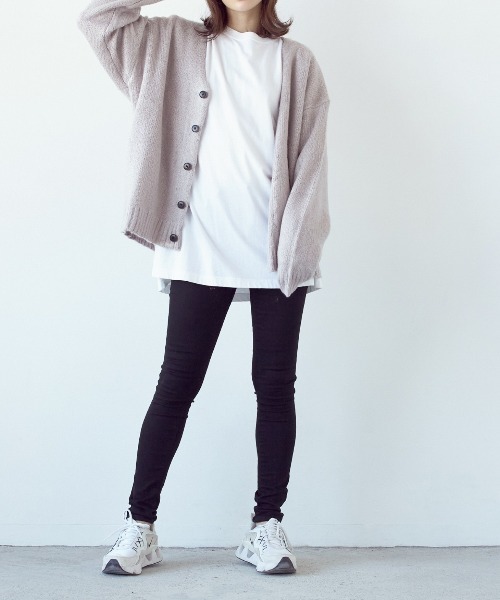 Bling Leads(ブリングリーズ)の「★Bling leads★5ゲージモヘアタッチ ビッグカーディガン(カーディガン/ボレロ・レディース・ブルー/ブラック/ライトグレー/グリーン/マスタード/オレンジ/エメラルド/レッド/チャコールグレー・MEDIUM/LARGE)」の17枚目の写真