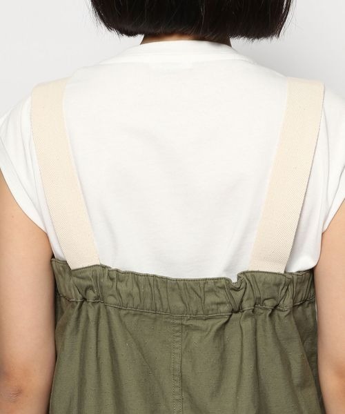 yuw（ユウ）の「ベアトップワークジャンスカ　275105（ワンピース・レディース・グリーン/ブラック/ブルー・FREE）」の4枚目の写真