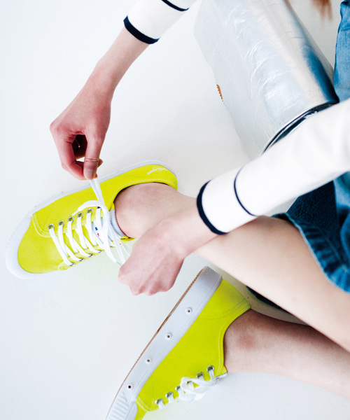 Spring Court（スプリングコート）の「スプリングコート/Spring Court G2 SNK（スニーカー・レディース・グレー/ネイビー/イエロー/ホワイト・38/37/36）」の5枚目の写真