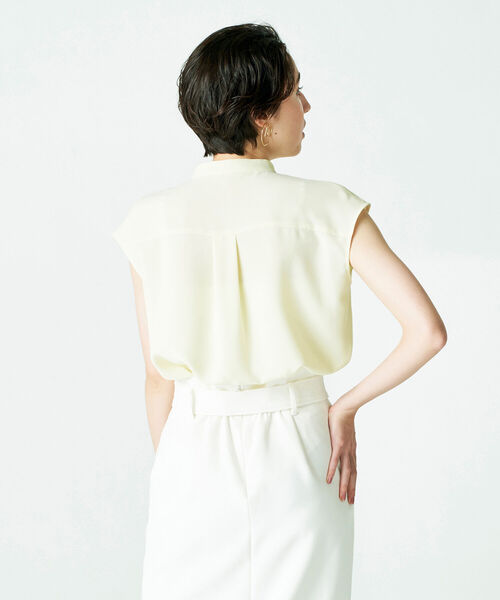 NOLLEY’S Sophi（ノーリーズソフィ）の「ジョーゼットアシメタックブラウス（シャツ/ブラウス・レディース・イエロー/オフホワイト/ホワイト系その他4・38/36）」の14枚目の写真