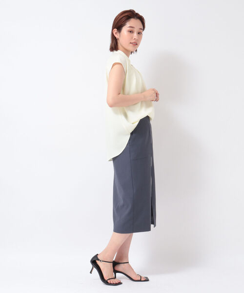 NOLLEY’S Sophi（ノーリーズソフィ）の「ジョーゼットアシメタックブラウス（シャツ/ブラウス・レディース・イエロー/オフホワイト/ホワイト系その他4・38/36）」の16枚目の写真
