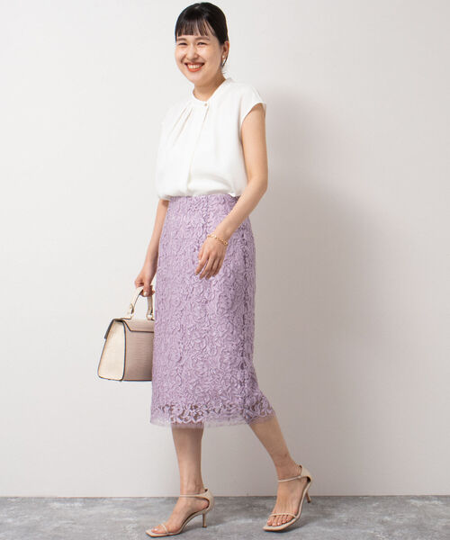 NOLLEY’S Sophi（ノーリーズソフィ）の「ジョーゼットアシメタックブラウス（シャツ/ブラウス・レディース・イエロー/オフホワイト/ホワイト系その他4・38/36）」の17枚目の写真