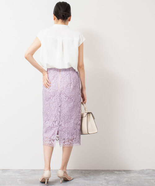 NOLLEY’S Sophi（ノーリーズソフィ）の「ジョーゼットアシメタックブラウス（シャツ/ブラウス・レディース・イエロー/オフホワイト/ホワイト系その他4・38/36）」の19枚目の写真