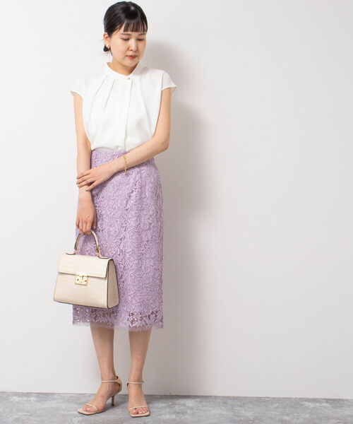 NOLLEY’S Sophi（ノーリーズソフィ）の「ジョーゼットアシメタックブラウス（シャツ/ブラウス・レディース・イエロー/オフホワイト/ホワイト系その他4・38/36）」の21枚目の写真