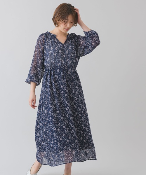 Katharine Ross サラサ花柄プリントワンピース1cm丈 ワンピース Katharine Ross キャサリンロス のワンピース ワンピース ドレス Katharine Ross キャサリンロス のファッション