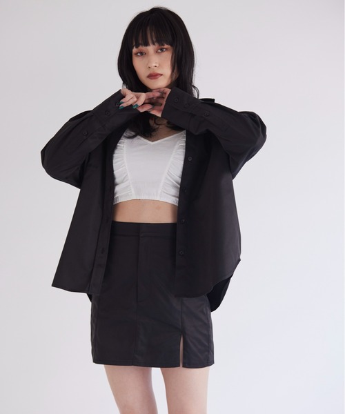 FIG&VIPER（フィグアンドバイパー）の「カーゴBIGシャツ（シャツ/ブラウス・レディース・ブラック/ベージュ/ブルー・FREE）」の18枚目の写真