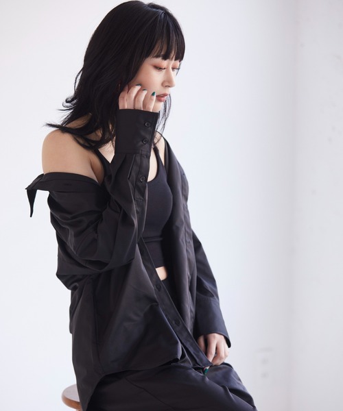 FIG&VIPER（フィグアンドバイパー）の「カーゴBIGシャツ（シャツ/ブラウス・レディース・ブラック/ベージュ/ブルー・FREE）」の13枚目の写真