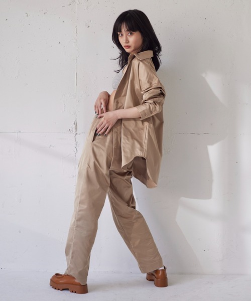 FIG&VIPER（フィグアンドバイパー）の「カーゴBIGシャツ（シャツ/ブラウス・レディース・ブラック/ベージュ/ブルー・FREE）」の15枚目の写真