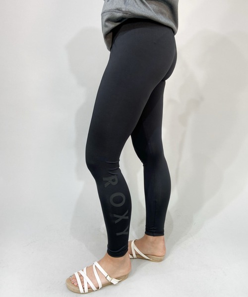 ROXY(ロキシー)の「ROXY/ロキシー 水陸両用 無地ワンポイントロゴレギンス RLY225069(スイムグッズ・レディース・ブラック/ブラック×ブルー/ホワイト系その他/ブラック×ピンク/ブラック系その他・L/M/S)」の1枚目の写真