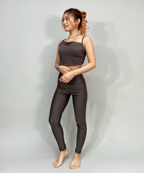 EGOIST（エゴイスト）の「EGOIST/エゴイスト  水陸両用  無地/ ニュアンス柄フィットネスブラトップ/セットアップ対応  24818（水着・レディース・ブラック/ブラウン/グリーン・11号/9号）」の19枚目の写真