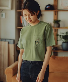 6.5oz起毛天竺　釣り人刺繍 Tee