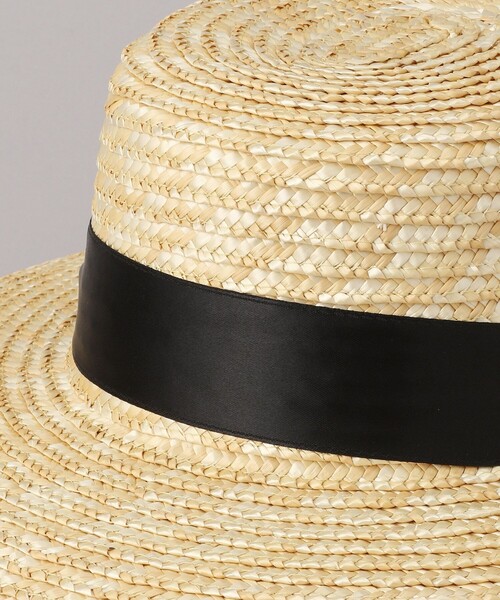 FREAK'S STORE（フリークスストア）の「【WEB限定】Benelli Montacone/ベネリ モンタコーネ　ストローリボンHAT（ハット・レディース・ブラック/ベージュ・ﾌﾘ-）」の5枚目の写真