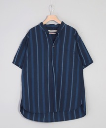 OMNIGOD | [OMNIGOD mens / オムニゴッド] インディゴストライプ ショートスリーブオリエントシャツ(シャツ/ブラウス)