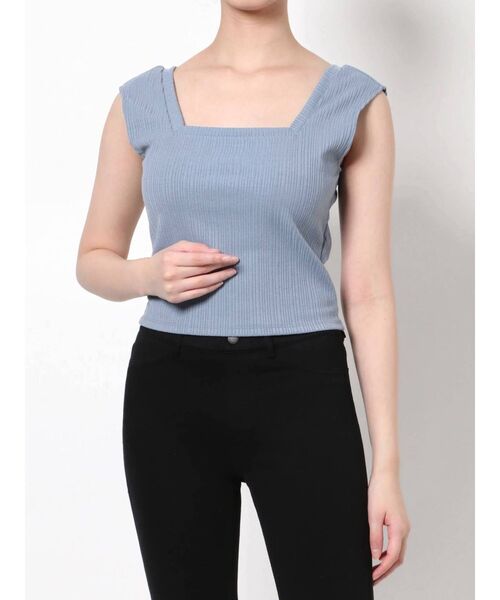 MURUA(ムルーア)の「フレンチスリーブインナータンク(タンクトップ・レディース・ホワイト/ブラック/ブルー・FREE)」の14枚目の写真