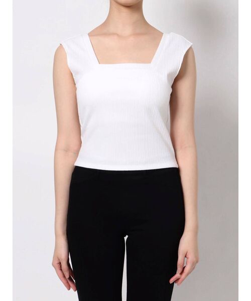 MURUA(ムルーア)の「フレンチスリーブインナータンク(タンクトップ・レディース・ホワイト/ブラック/ブルー・FREE)」の16枚目の写真