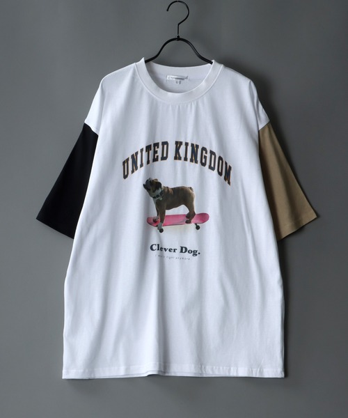 SITRY(シトリー)の「wide silhouette animal print T-shirt/ワイドシルエット アニマルプリント Tシャツ/ラグランT(Tシャツ/カットソー・メンズ・ホワイト/アッシュグレー/ブラック/グリーン/ホワイト系その他・M/L)」の3枚目の写真