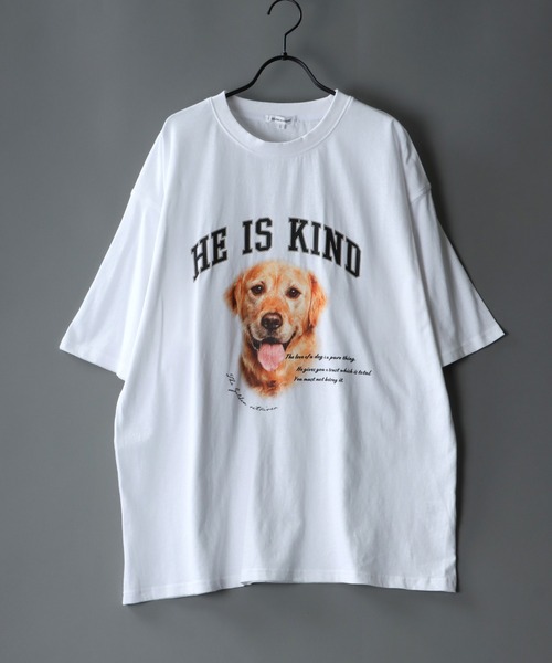 SITRY(シトリー)の「wide silhouette animal print T-shirt/ワイドシルエット アニマルプリント Tシャツ/ラグランT(Tシャツ/カットソー・メンズ・ホワイト/アッシュグレー/ブラック/グリーン/ホワイト系その他・M/L)」の2枚目の写真