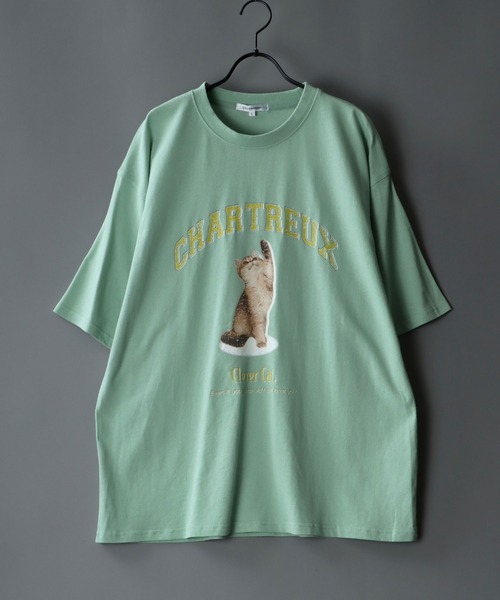 SITRY(シトリー)の「wide silhouette animal print T-shirt/ワイドシルエット アニマルプリント Tシャツ/ラグランT(Tシャツ/カットソー・メンズ・ホワイト/アッシュグレー/ブラック/グリーン/ホワイト系その他・M/L)」の1枚目の写真