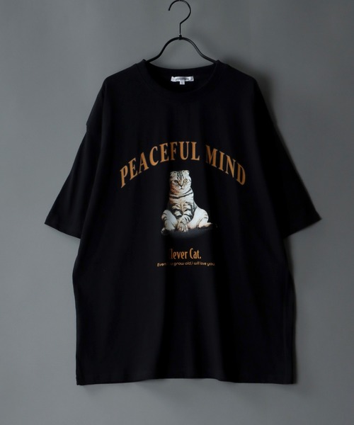 SITRY(シトリー)の「wide silhouette animal print T-shirt/ワイドシルエット アニマルプリント Tシャツ/ラグランT(Tシャツ/カットソー・メンズ・ホワイト/アッシュグレー/ブラック/グリーン/ホワイト系その他・M/L)」の4枚目の写真