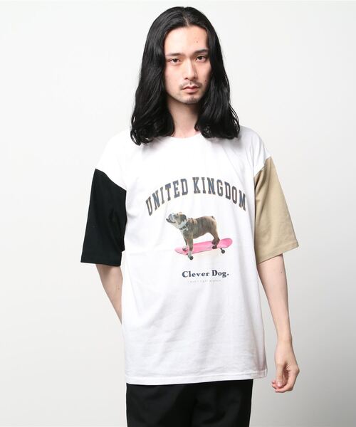 SITRY(シトリー)の「wide silhouette animal print T-shirt/ワイドシルエット アニマルプリント Tシャツ/ラグランT(Tシャツ/カットソー・メンズ・ホワイト/アッシュグレー/ブラック/グリーン/ホワイト系その他・M/L)」の17枚目の写真