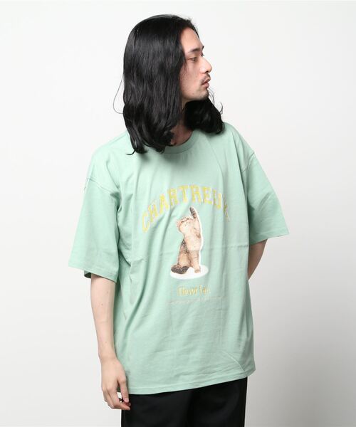 SITRY(シトリー)の「wide silhouette animal print T-shirt/ワイドシルエット アニマルプリント Tシャツ/ラグランT(Tシャツ/カットソー・メンズ・ホワイト/アッシュグレー/ブラック/グリーン/ホワイト系その他・M/L)」の20枚目の写真