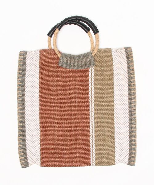 BICASH（ビカーシ）の「【BICASH/ビカーシ】ジュートバッグ/#ET-306307（トートバッグ・レディース・ブラウン/ピンク/ブラウン系その他/ブラウン系その他2/ブラック・FREE）」の3枚目の写真