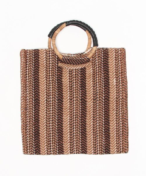 BICASH（ビカーシ）の「【BICASH/ビカーシ】ジュートバッグ/#ET-306307（トートバッグ・レディース・ブラウン/ピンク/ブラウン系その他/ブラウン系その他2/ブラック・FREE）」の4枚目の写真