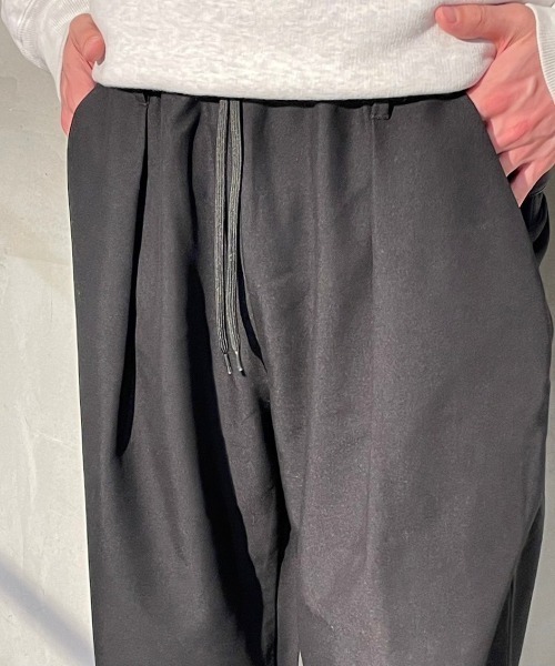B'2nd(ビーセカンド)の「Point Chary(ポイントチャーリー)ワイド切替イージーパンツ(スラックス・メンズ・ブラック/グレー・MEDIUM/LARGE)」の3枚目の写真