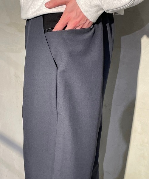 B'2nd(ビーセカンド)の「Point Chary(ポイントチャーリー)ワイド切替イージーパンツ(スラックス・メンズ・ブラック/グレー・MEDIUM/LARGE)」の12枚目の写真