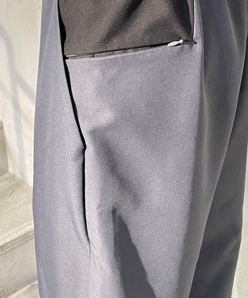 B'2nd(ビーセカンド)の「Point Chary(ポイントチャーリー)ワイド切替イージーパンツ(スラックス・メンズ・ブラック/グレー・MEDIUM/LARGE)」の10枚目の写真