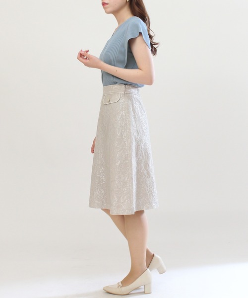 TRUDEA（トルディア）の「ランダムリブカーデ風プルオーバー（ニット/セーター・レディース・ホワイト/ネイビー/イエロー/ミント/ブルー・LARGE/MEDIUM）」の12枚目の写真