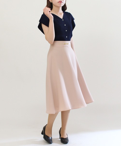 TRUDEA（トルディア）の「ランダムリブカーデ風プルオーバー（ニット/セーター・レディース・ホワイト/ネイビー/イエロー/ミント/ブルー・LARGE/MEDIUM）」の9枚目の写真