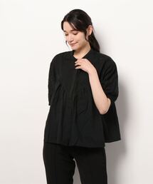 Samansa Mos2 | 刺繍×カットドビー切替ブラウス(シャツ/ブラウス)