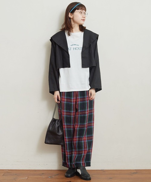 fig London BOY LINEN OP リネン　ブラック　フリーサイズ fig London - fig london BOY LINEN OPの通販 by まみむめも's