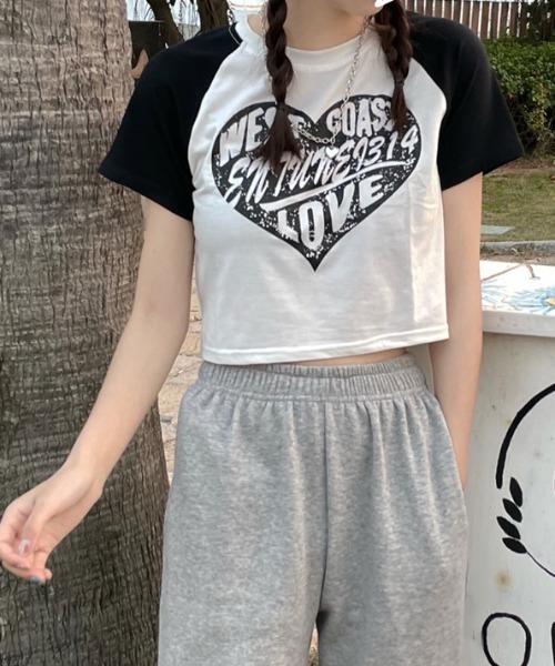 送料関税込み☆  JEANS ロゴ クロップドTシャツ MSGM】 【NEVER LOOK BACK ステートメントロゴ クロップドT