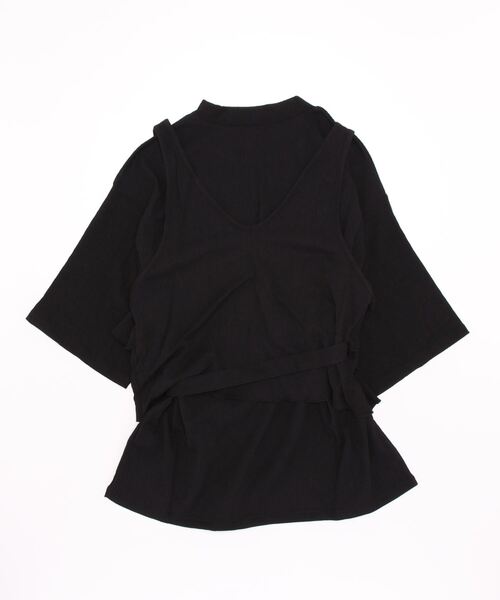 sango(sango)の「カット楊柳ハーフスリーブレイヤードトップス(Tシャツ/カットソー・レディース・ブラック/グリーン/ホワイト・FREE)」の21枚目の写真